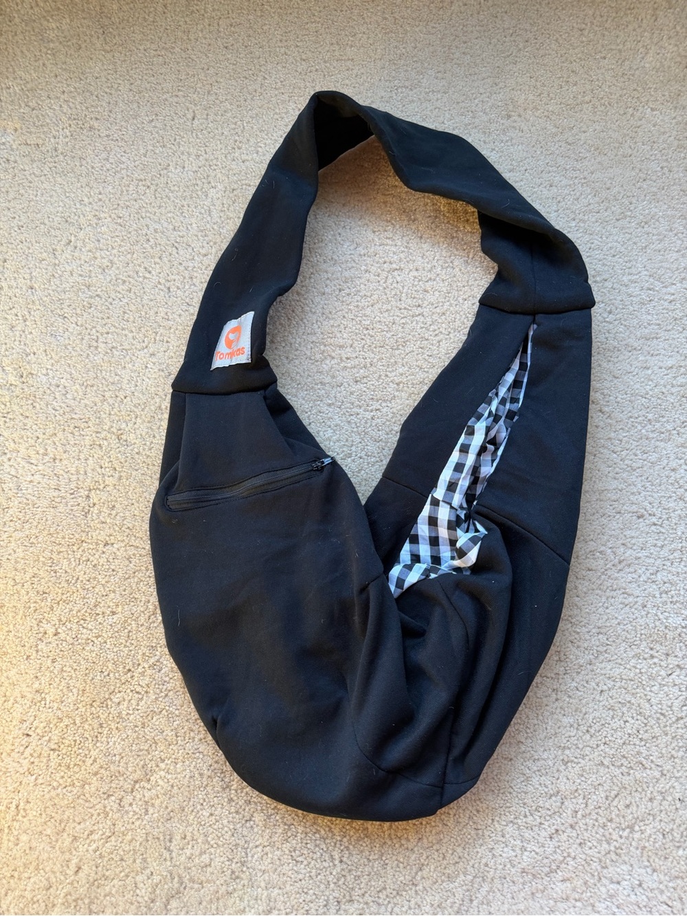 TOMKAS Small Dog & Cat Sling Carrier with Extra Pocket Storage - EUC